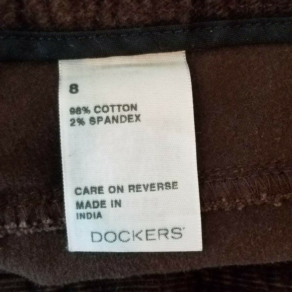 Dockers Women's Dark Brown Corduroy Flare Pants - Picture 4 of 5